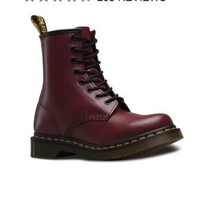 Women's cherry red Dr. marten boots