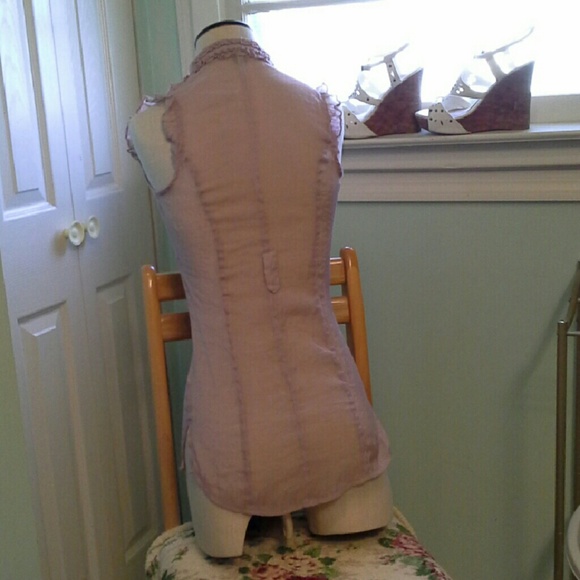 Silky sheer lavender blouse - Picture 3 of 3