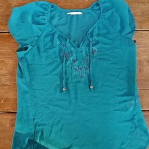 Teal blouse