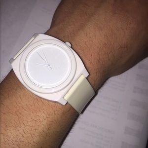 Nixon time teller watch all white