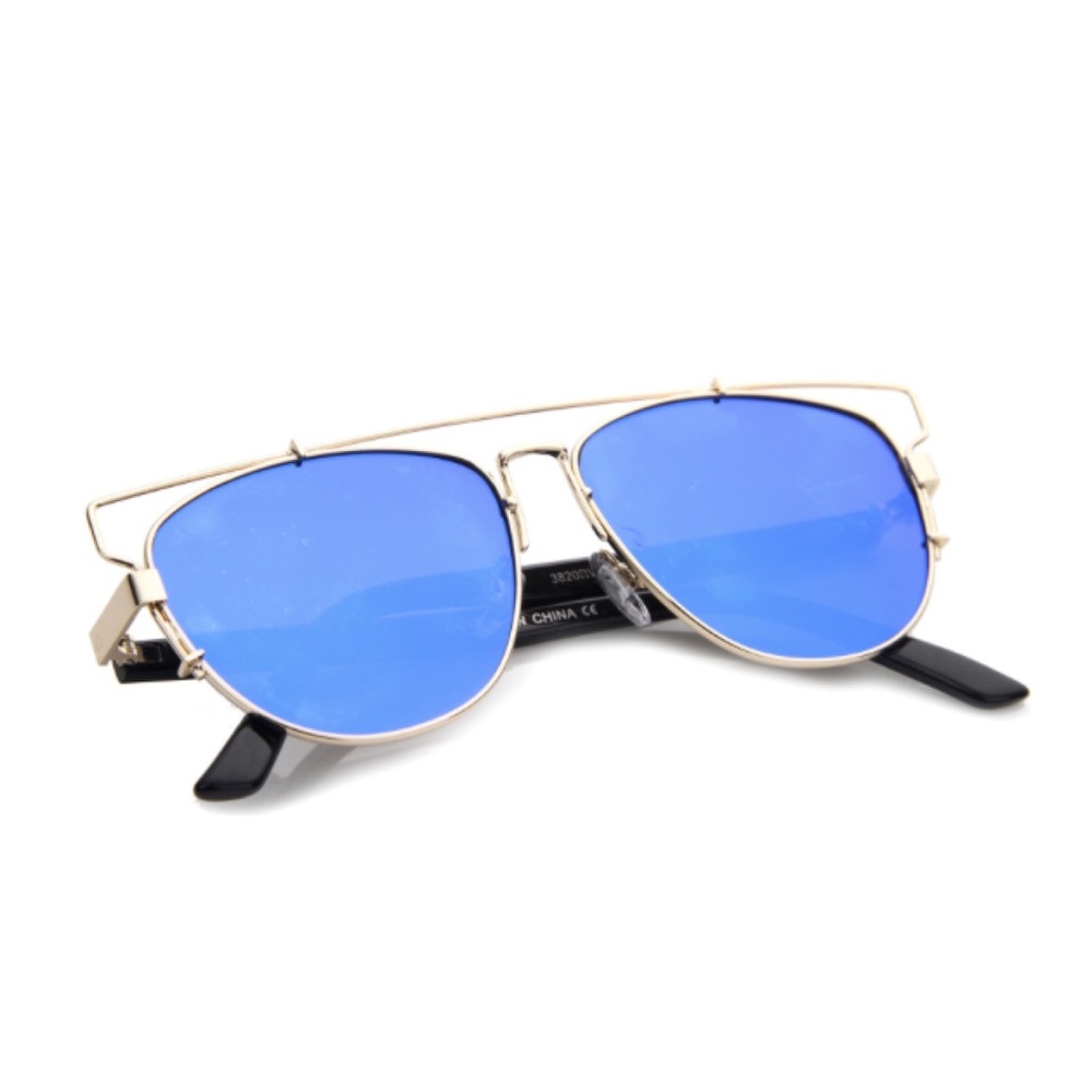 [ RAISE THE BAR ] Blue/Gold Sunglasses