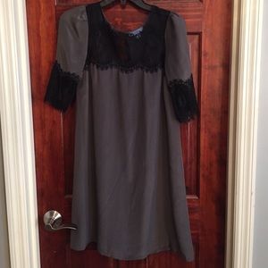 Anthropologie grey/black dress