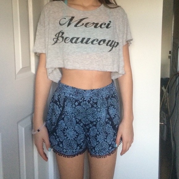 forever 21 merci beaucoup crop top - Picture 4 of 4