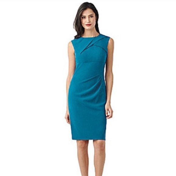 Adrianna Papell Dresses & Skirts - Adrianna Papell crepe sheath in peacock 🎉HP🎉
