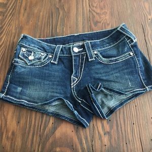 Rhinestone True Religion Denim Shorts size 27