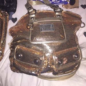 Coach Poppy Sequin Hobo Purse