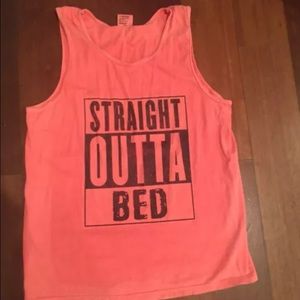 Comfort colors straight outta bed tank