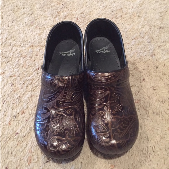 Brown Leather Dansko Clogs