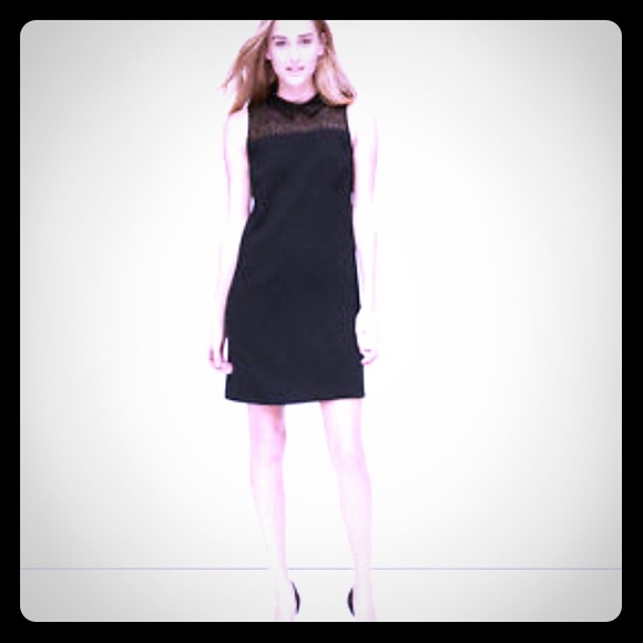 LOFT dot yoke collared dress
