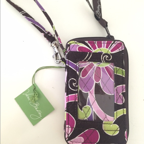 NWT Vera Bradley ZipAround Wristlet - Purple Punch