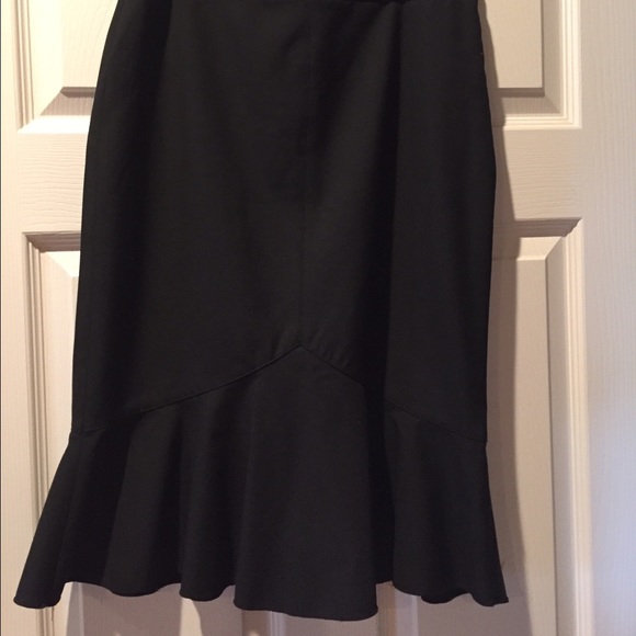 Black Limited Ruffle Hem Skirt