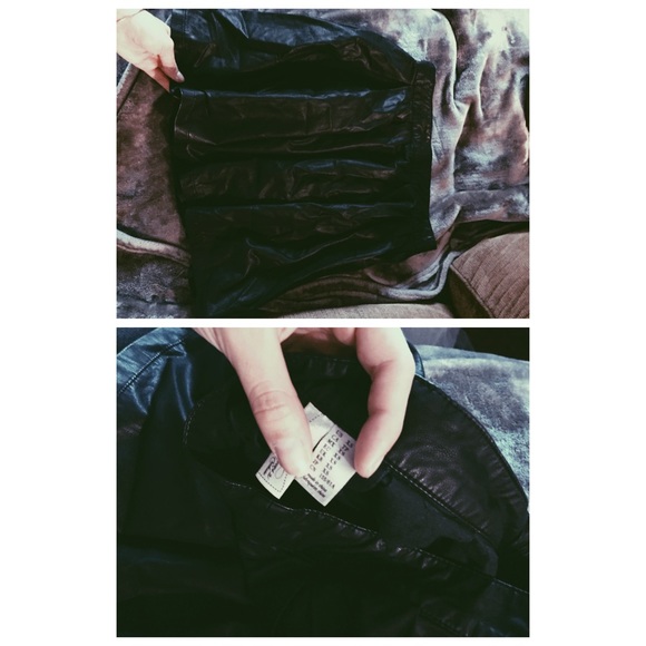 Leather circle skirt