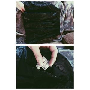 Leather circle skirt