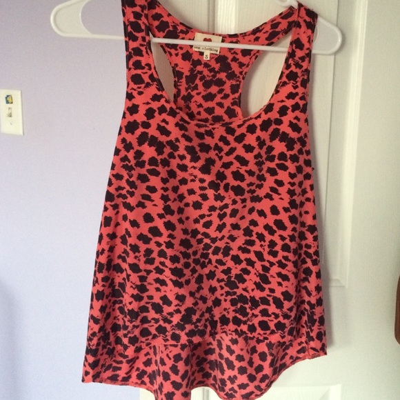 Hot pink and black cheetah print tank top