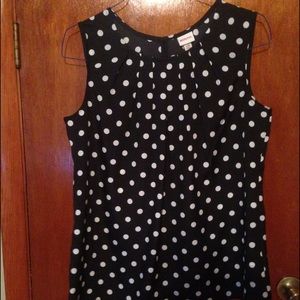 Black/White Polka Dot Merona Tank!
