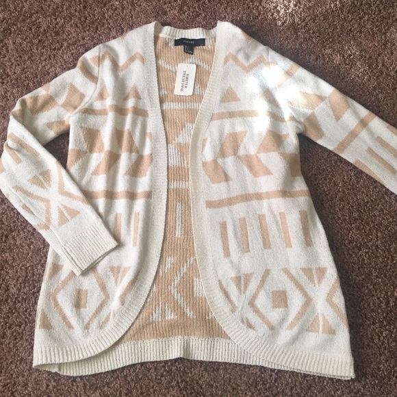 Patterned cardigan.