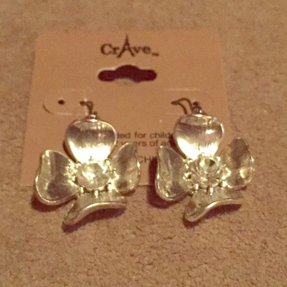 Flower dangle earrings - Picture 1 of 2