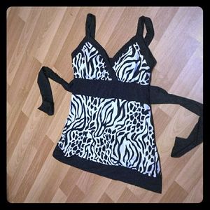 Stretchy silk top,  M