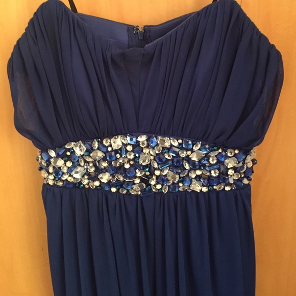 Sapphire blue prom dress - Picture 3 of 3