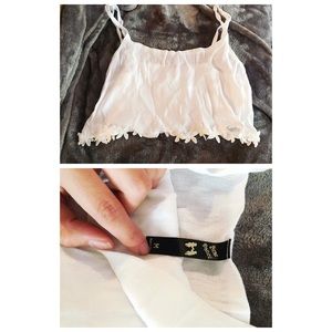 White crop top