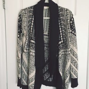 UO Staring At Stars Intarsia Drape Open Cardigan
