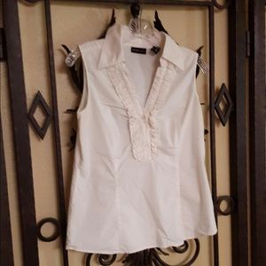 White Sleeveless Shirt