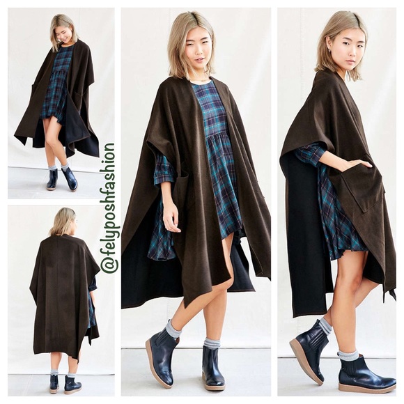 Urban Renewal Patch Pocket Ruana Poncho