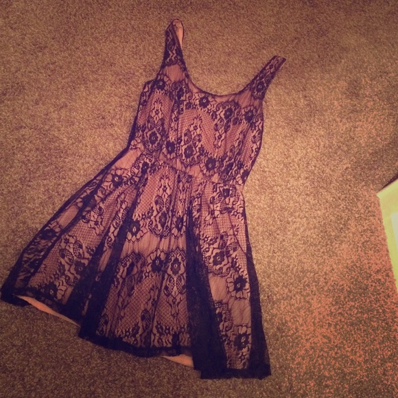 Black and Tan lace dress