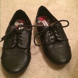 Lace Up Oxford Black Shoes