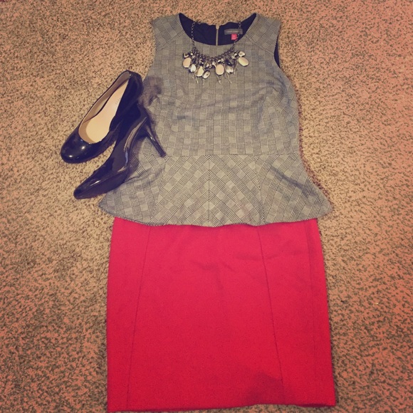 Red Pencil Skirt