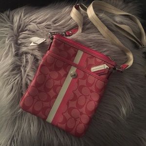 Pink coach cross body