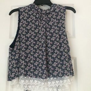 Floral high neck crop top and skirt bundle!