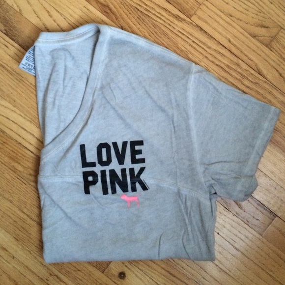 VS Pink heather grey tunic/shirt sz medium