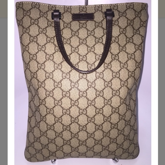 Gucci Supreme Canvas Brown Tote Bag