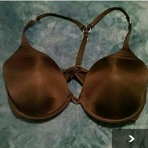 Black racer back bra with removable padding