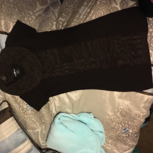 Brown sweater dress