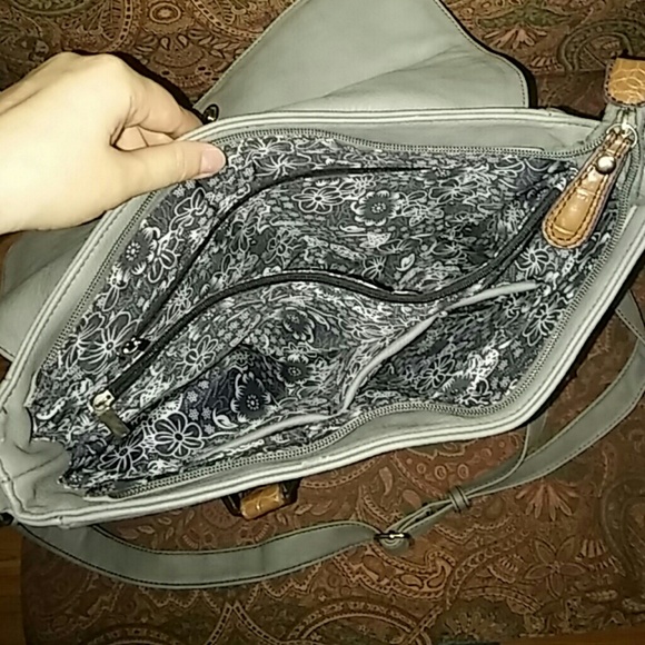 Gray and brown shoulder bag - Picture 2 of 4