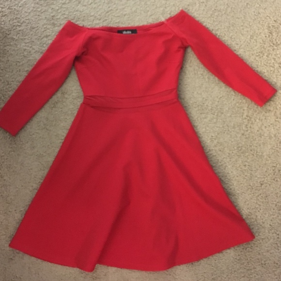 Red skater dress