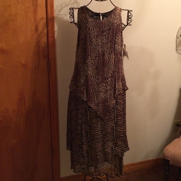 Animal print maxi dress