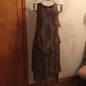 Animal print maxi dress