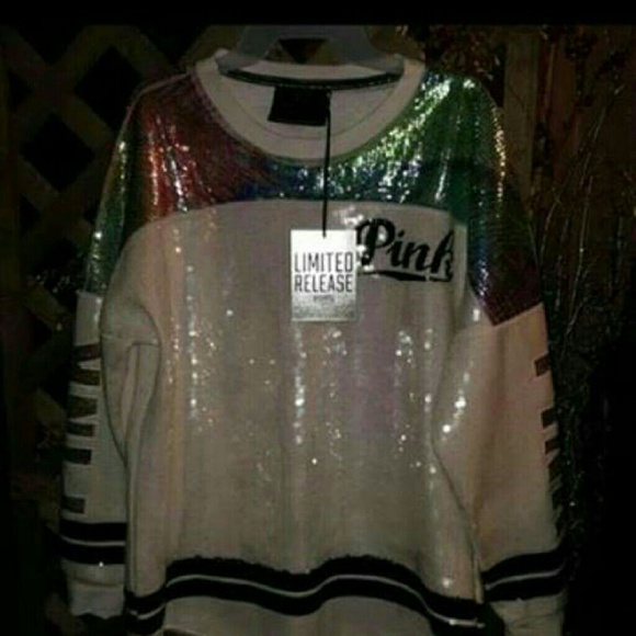 SOLD. :)  Victoria's secret PINK BLING varsity