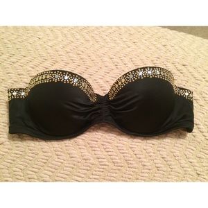 34A Black Victoria's Secret Bandeau Bikini Top