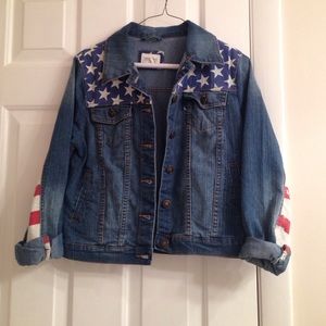 American flag denim jacket
