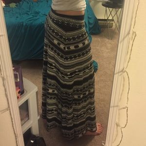 Patterned Maxi Skirt