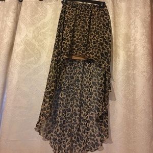 Nordstrom Rack cheetah high low skirt