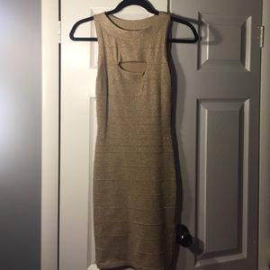 Gold shimmer dress