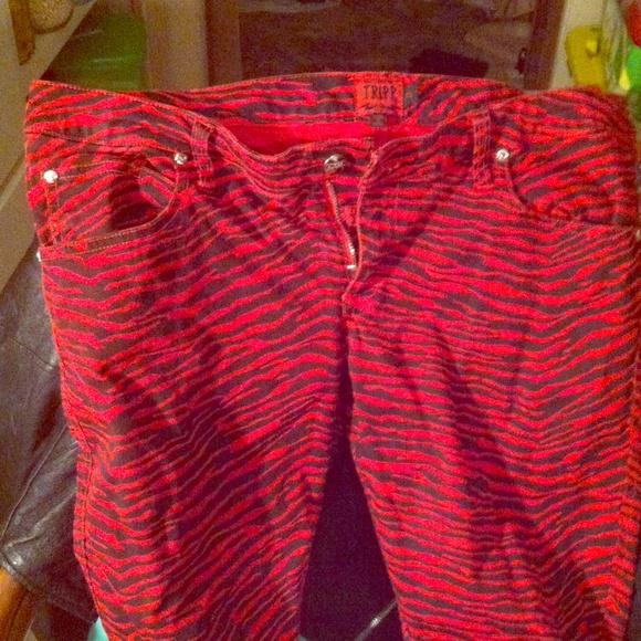 Tripp NYC animal print skinny jeans