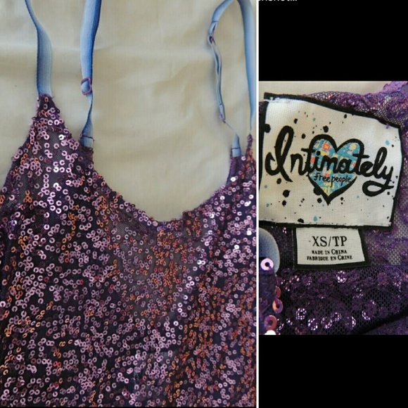xxx SOLD xxx FREE PEOPLE Sequin Dress/Cami, XS - Picture 2 of 4