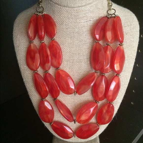 Red statement  necklace
