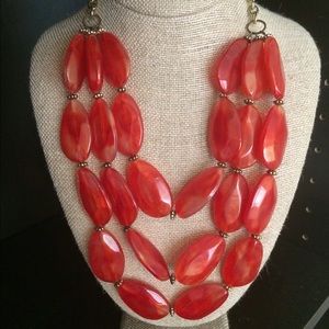 Red statement  necklace